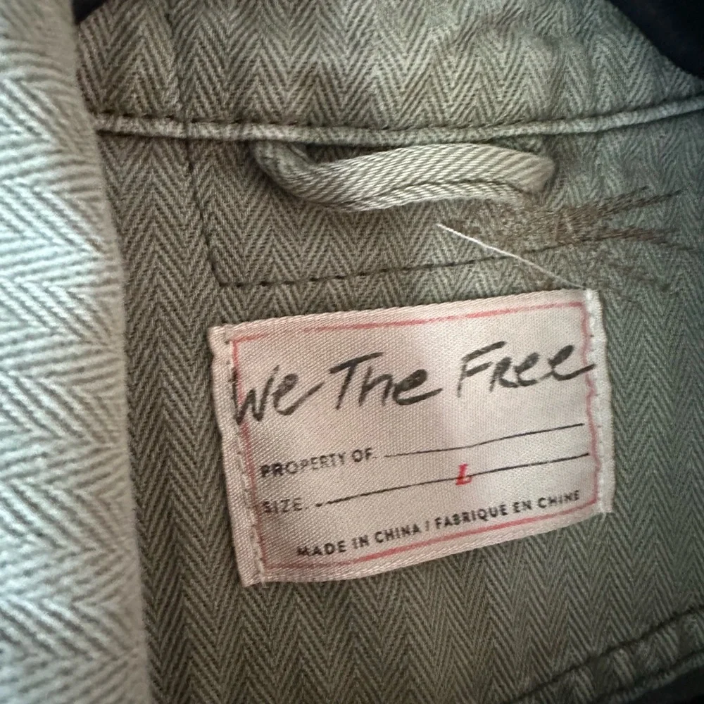 Free People We The Free Selene Studded Military Jacket in Olive Green - Picture 5 of 10